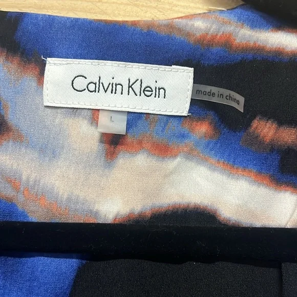 Calvin Klein 3/4 Sleeve Wrap dress size L - Picture 2 of 7